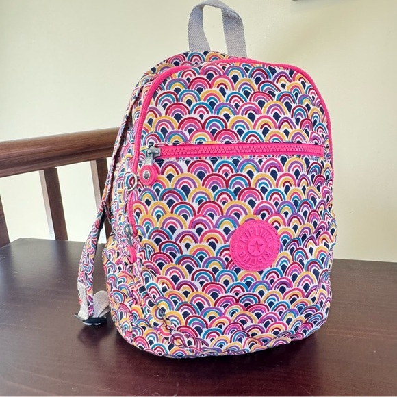 Kipling, Challenger, pink rainbow live light, Peacock, prism, fabric backpack main image 13
